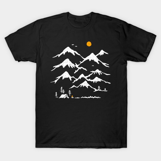 Home (for Dark Color) T-Shirt by quilimo